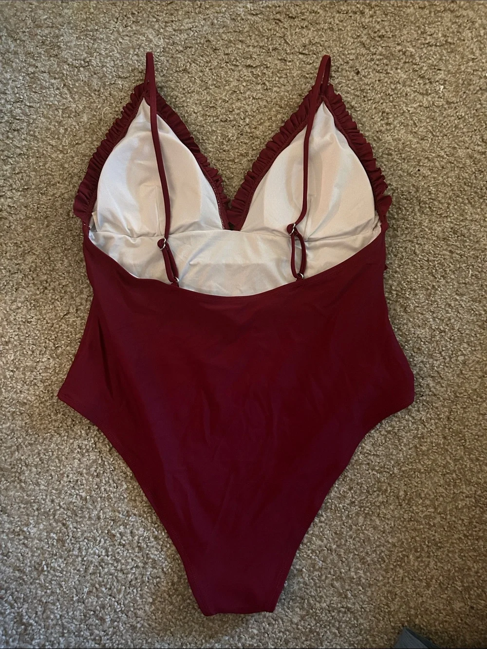 Maroon Deep V Women’s Swimsuit